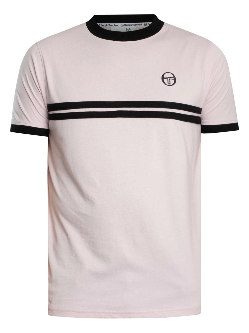 🛑 Sergio Tacchini Supermac Lilac T-Shirt with Black Stripe Trim - NWT